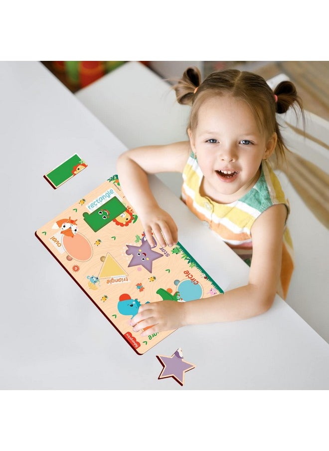Fisher Price Wooden Shapes Montessori Educational Pre-School Puzzle Toy For Kids