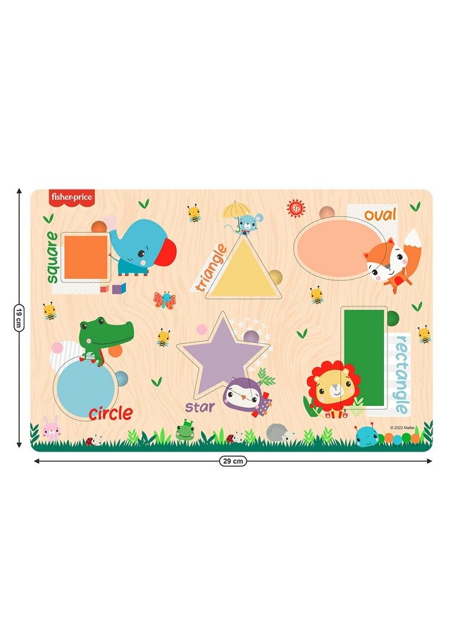 Fisher Price Wooden Shapes Montessori Educational Pre-School Puzzle Toy For Kids