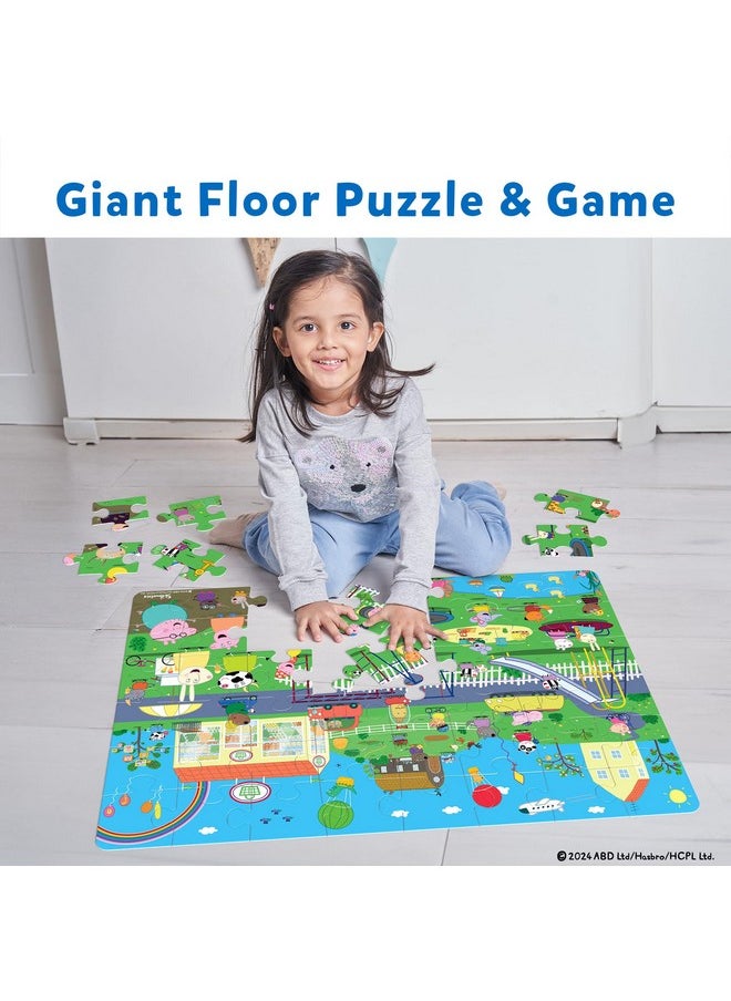 Peppa Pig Floor Puzzle & Game - Piece & Play, Jigsaw & Toddler Puzzles, Educational Toy, Gifts For Girls & Boys Ages 3, 4, 5, 6, 7 (48 Pieces, 3 X 2 Feet)