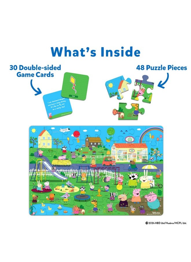 Peppa Pig Floor Puzzle & Game - Piece & Play, Jigsaw & Toddler Puzzles, Educational Toy, Gifts For Girls & Boys Ages 3, 4, 5, 6, 7 (48 Pieces, 3 X 2 Feet)