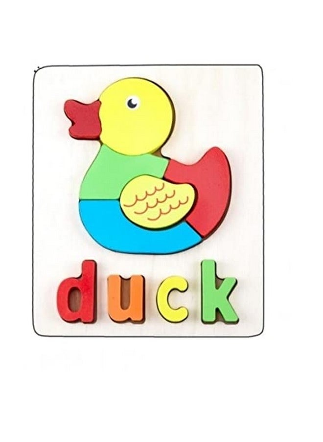 3+ Years Handcrafted 3D Wooden Jigsaw Puzzle; Pre Education Alphabet & Number Learning Multicolour Toy Blocks For Boys And Girls (15 Cm X 18 Cm, 3 X Birds)
