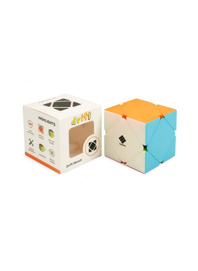 Drift Skewb Stickerless Speedcube Puzzle For Kids & Adults | Fast & Smooth Stress Buster | Brain-Boosting Challenge For Kids And Adults (Multicolour)