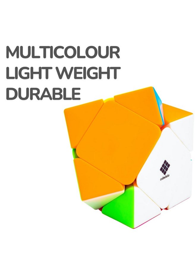 Drift Skewb Stickerless Speedcube Puzzle For Kids & Adults | Fast & Smooth Stress Buster | Brain-Boosting Challenge For Kids And Adults (Multicolour)