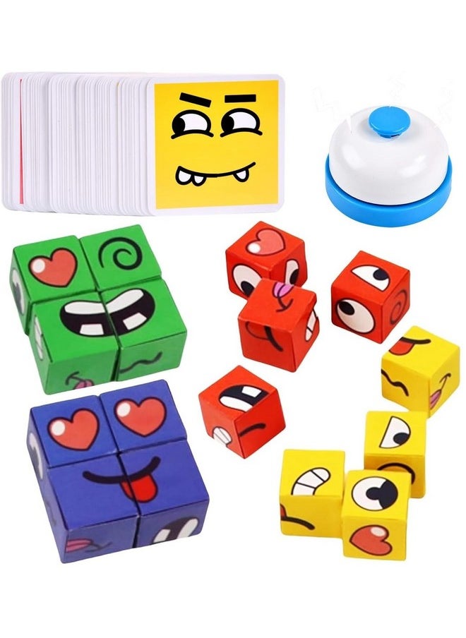 Face Change Rubica Cube Game For Kids Magic Building Blocks Matching Expression Puzzle Toy For Boys Girls Educational Gift