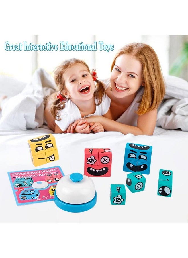 Face Change Rubica Cube Game For Kids Magic Building Blocks Matching Expression Puzzle Toy For Boys Girls Educational Gift