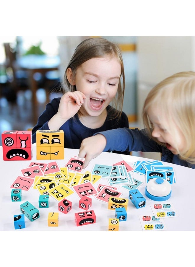 Face Change Rubica Cube Game For Kids Magic Building Blocks Matching Expression Puzzle Toy For Boys Girls Educational Gift