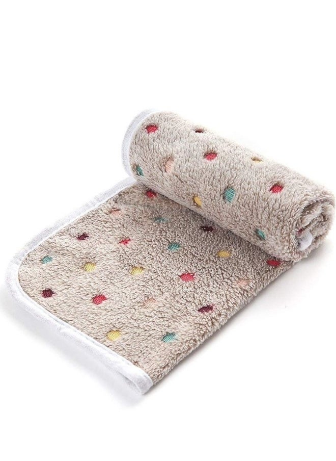 3 Blankets Super Soft and Fluffy Quality Wool Pet Blanket Facecloth Blanket for Dogs Puppies Cats Sleeping Blanket (3 Colors, 76x52cm)