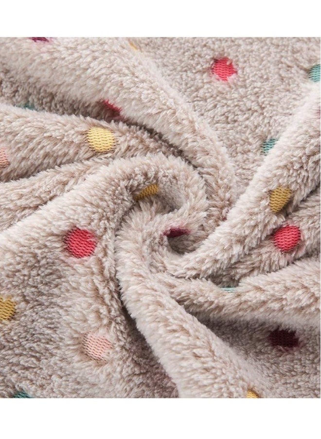 3 Blankets Super Soft and Fluffy Quality Wool Pet Blanket Facecloth Blanket for Dogs Puppies Cats Sleeping Blanket (3 Colors, 76x52cm)