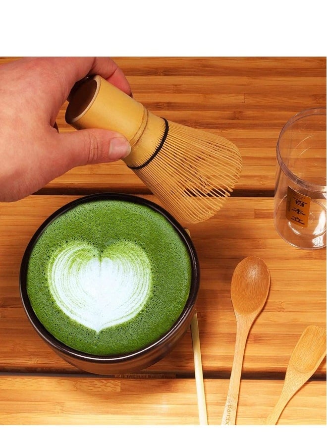 Matcha Tea Whisk Set,Hand-Washed Tea Brush,Matcha Bamboo Whisk Tools,Tea Tools Fringe Kitchen Matcha Bamboo Brush