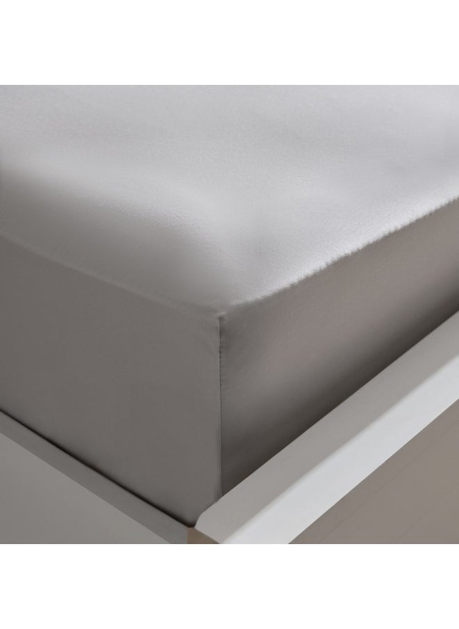 Opulent Luxe Solid Cotton Olympic Queen Fitted Sheet 200 x 40 x 160 cm