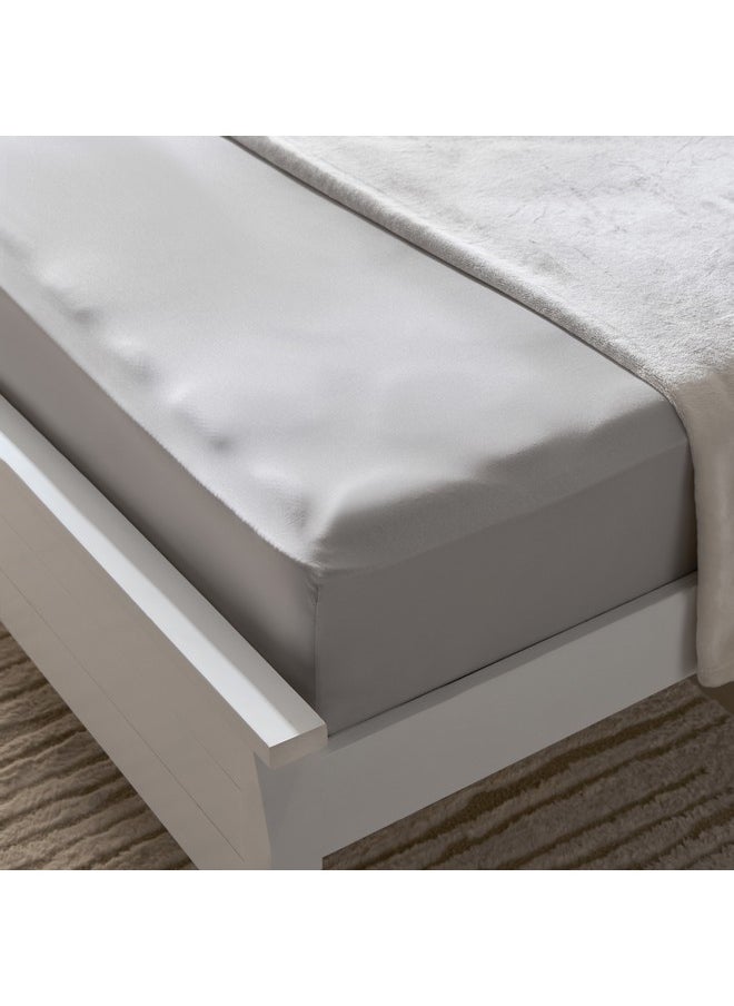 Opulent Luxe Solid Cotton Super King Fitted Sheet 200 x 40 x 200 cm