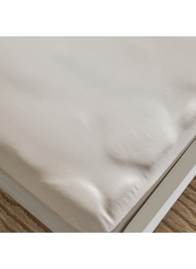 Opulent Luxe Solid Cotton Super King Fitted Sheet 200 x 40 x 200 cm