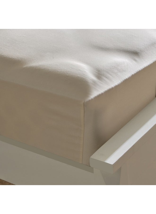 Opulent Luxe Solid Cotton Queen Fitted Sheet 200 x 40 x 150 cm