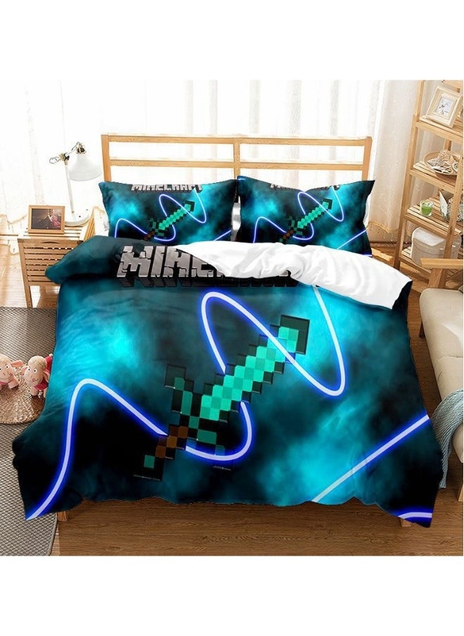 Minecraft Game Peripheral Bedding Three-Piece Set 180*210cm