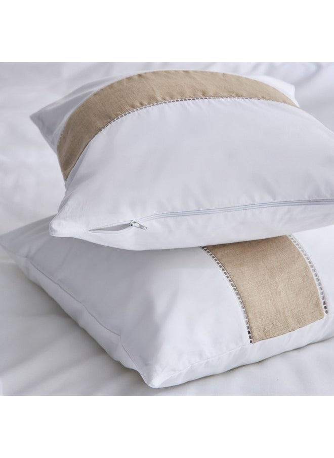 White Haven Linen Broad Border 5-Piece King Comforter Set 220 x 240 cm