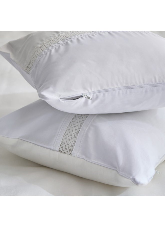 White Haven Broad Lace Border 5-Piece King Comforter Set 220 x 240 cm