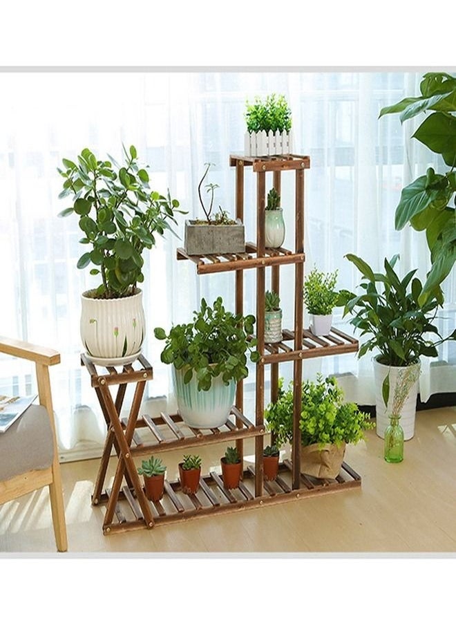 Plant Stand Wooden Flower Stands Plant Display Stand Tall Plant Shelf Indoor Plant Stand Corner Flower Shelves Multiple Plants Rack Holder Table Organizer Display for Patio Balcony Garden