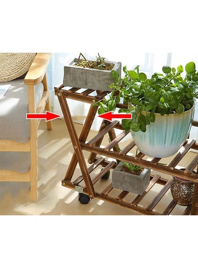 Plant Stand Wooden Flower Stands Plant Display Stand Tall Plant Shelf Indoor Plant Stand Corner Flower Shelves Multiple Plants Rack Holder Table Organizer Display for Patio Balcony Garden