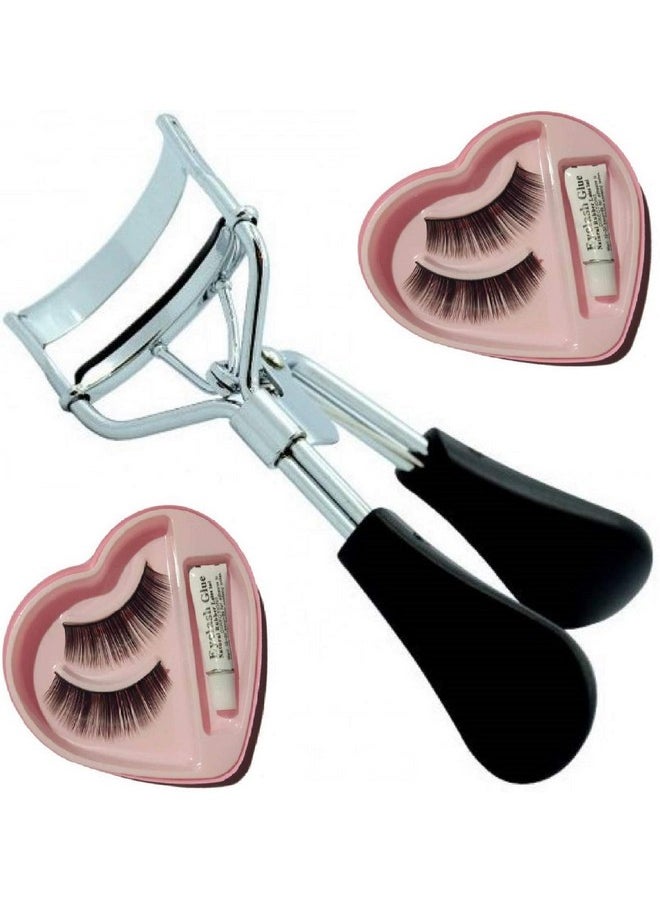 Combo Of Eyelash Curler And False Eyelashes (Pack Of 2) (Set Of 3)