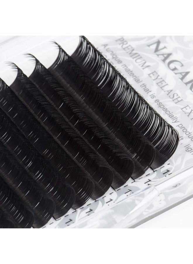 Eyelash Extensions Individual Lashes 7-15Mm Mix Synthetics Classic 16 Rows Matte Black Soft Natural (0.12 Thickness, J Curl)