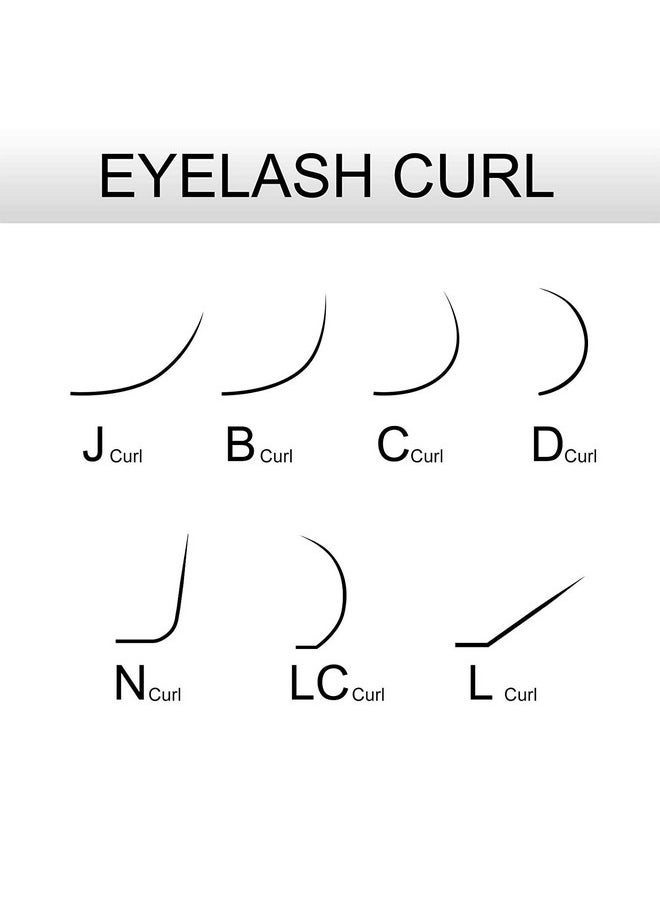 Eyelash Extensions Individual Lashes 0.20 Thickness Curl-C 7-15Mm Mix Synthetics Classic 16 Rows Matte Black Soft Natural (0.20 Thickness, C Curl)