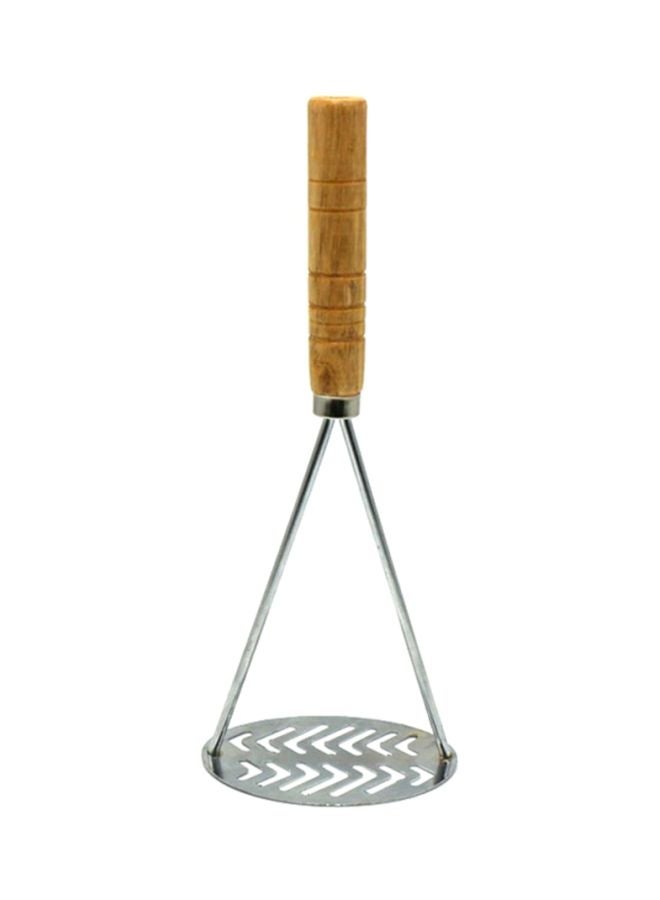 Stainless Steel Potato Masher Silver/Beige 25x8cm