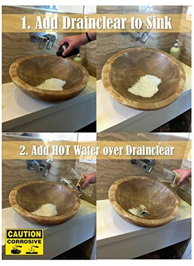 ® Drainclear 1.45% Ww (Dry Powder) To Clear Clogged Drains, Sinks And Pipes (190 Gm)