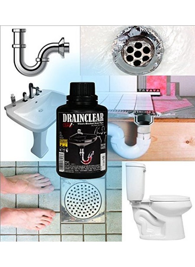 ® Drainclear 1.45% Ww (Dry Powder) To Clear Clogged Drains, Sinks And Pipes (190 Gm)