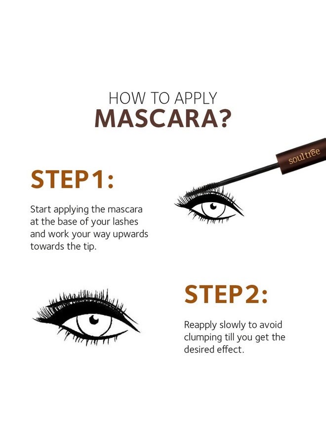 Ayurvedic Mascara - Black | Lightweight, Strengthens Lashes, Promotes Growth | Ayurvedic Formulation Enriched With Natural Ingredients For Beautiful Eyes - 6Gm