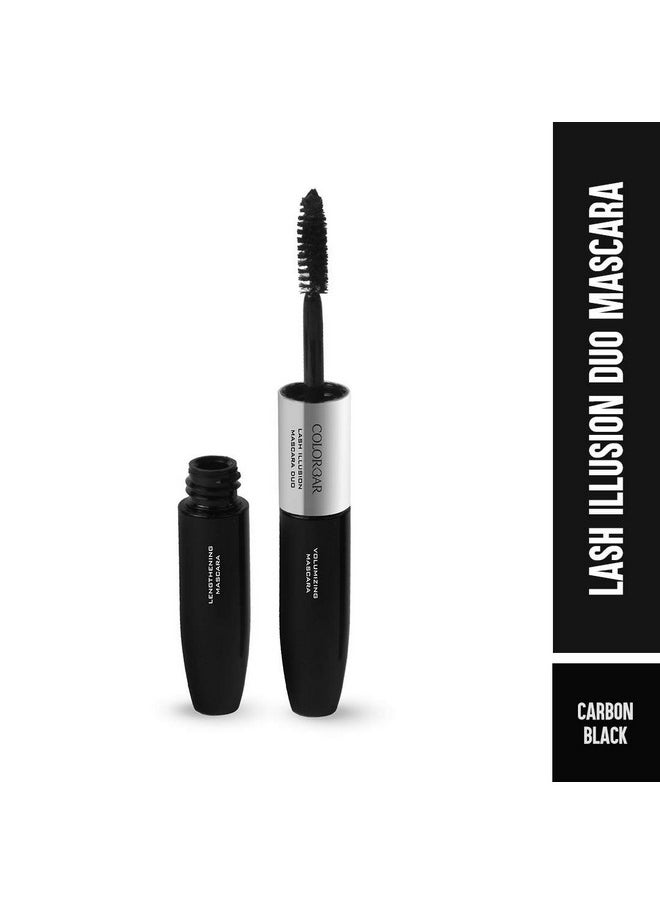 Duo Mascara, Carbon Black, 4Ml | Lengthening | Volumizing | Smudge-Proof And Waterproof