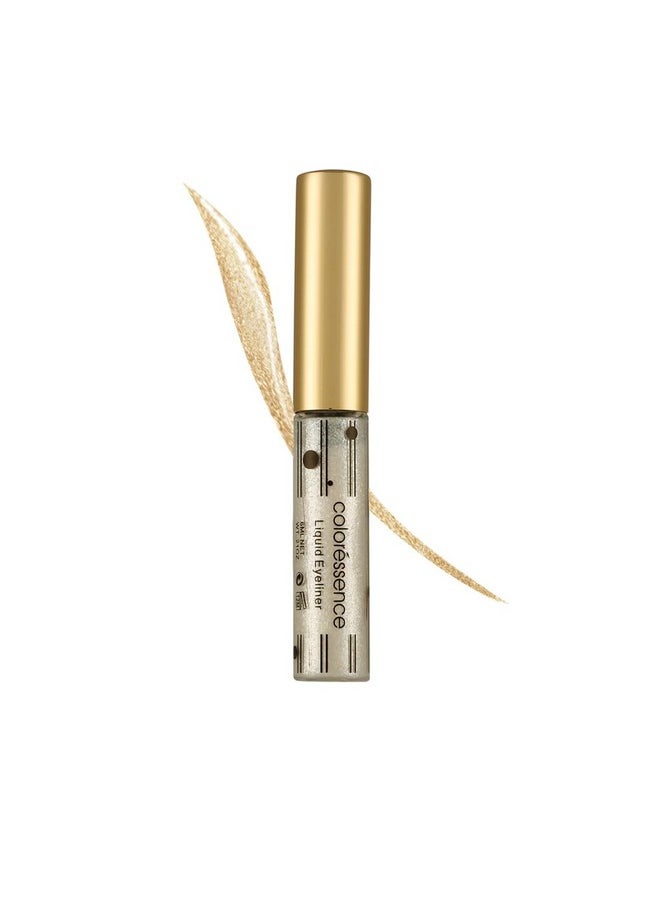 Shimmer Gel Eyeliner Pearl Pigment Infused Micro Shimmer Glitter Waterproof Formula, Gold, Shimmery Finish