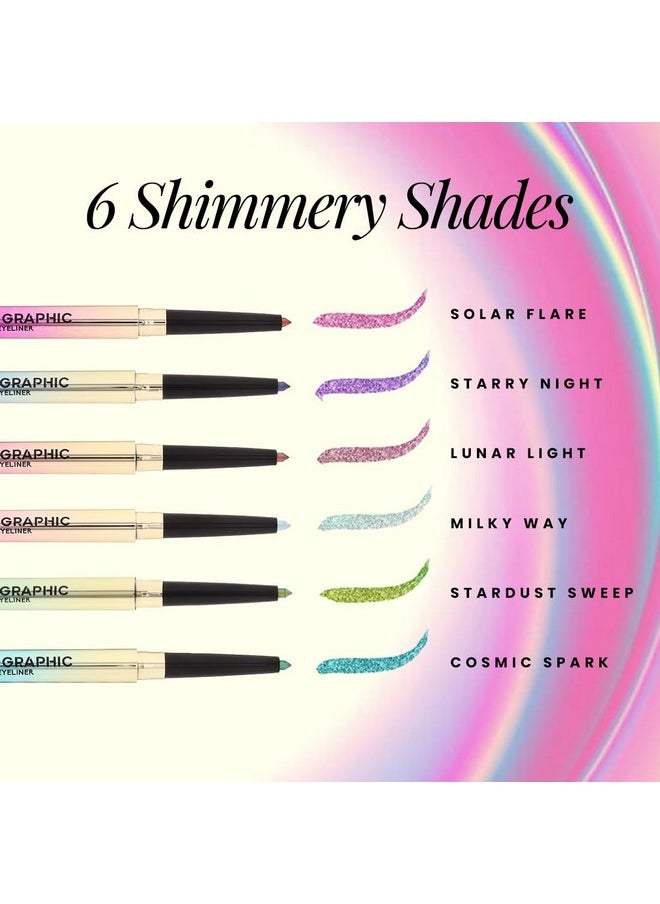 Multi-Dimensional Holographic Eyeliner | Shimmery Effect | Waterproof & Smudge Proof, Long Lasting Eyeliner With Easy Application | Shade - Solar Flare 0.35G