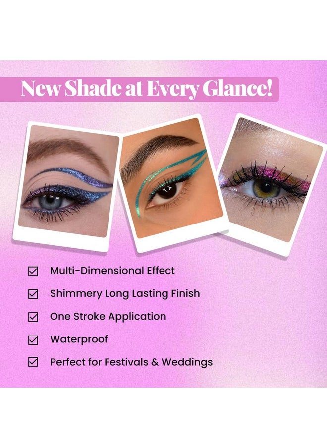 Multi-Dimensional Holographic Eyeliner | Shimmery Effect | Waterproof & Smudge Proof, Long Lasting Eyeliner With Easy Application | Shade - Solar Flare 0.35G