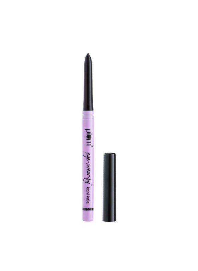 Eye-Swear-By Everyday Wear Kajal Black Waterproof | Creamy Smooth Formula | Smudge-Proof | Twist Up Pencil | Creamy Smooth Glide | Long Lasting Eye Makeup | With Vit E