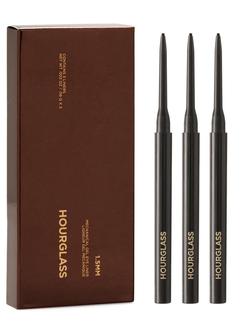 HOURGLASS 1.5MM Mechanical Gel Eye Liner  3-Pack   obsidian