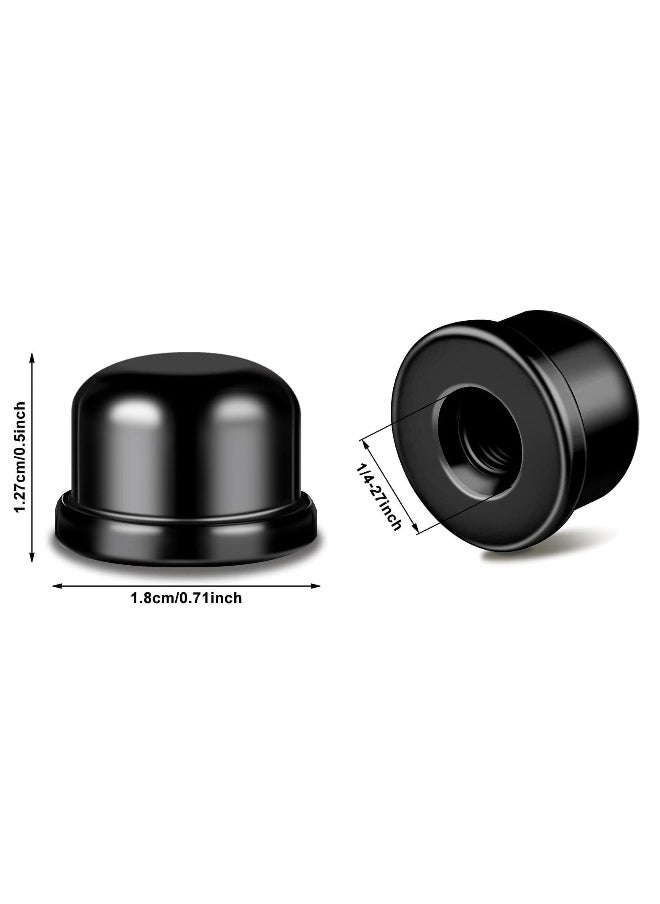 Lamp Finial Knob, Lamp Accessories1/2 Inch Tall Lamp Finials Plated Steel Finials Tapped 1/4-27 for Lamp Harp Tops (8 Pieces, Black)