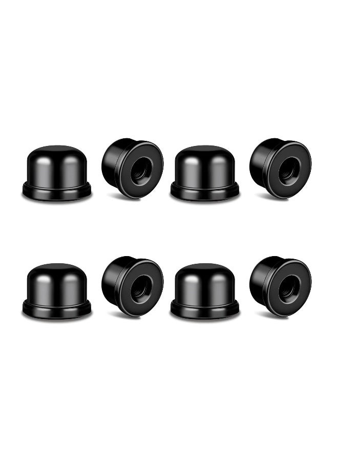 Lamp Finial Knob, Lamp Accessories1/2 Inch Tall Lamp Finials Plated Steel Finials Tapped 1/4-27 for Lamp Harp Tops (8 Pieces, Black)