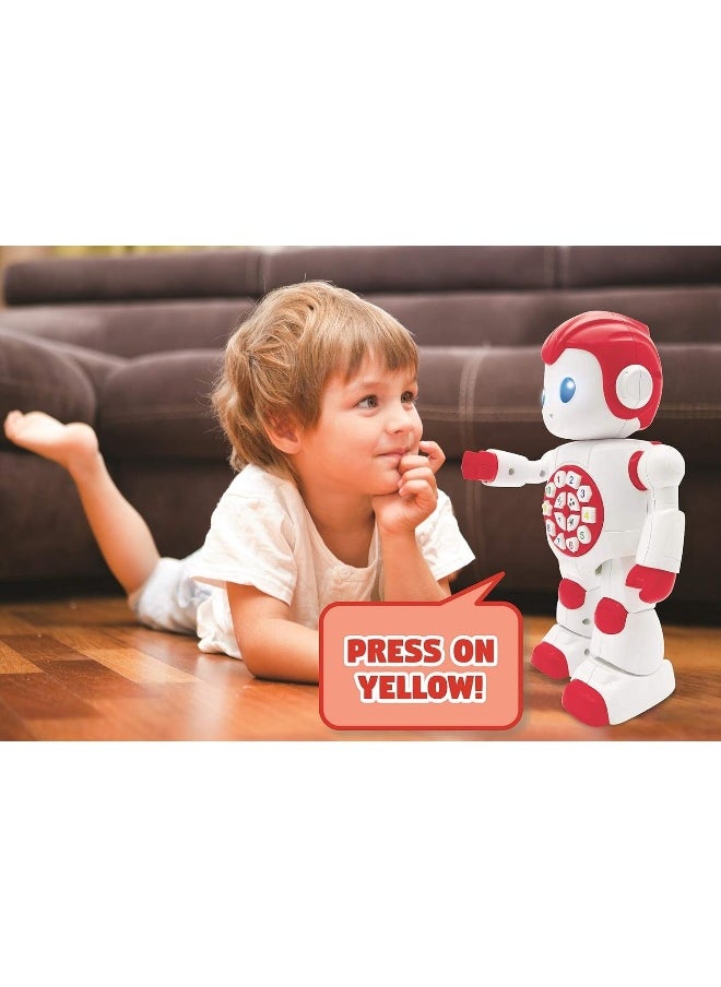 Lexibook Powerman Baby Smart Interactive Toy Learning Robot for Kids Dancing Plays Music Quiz Numbers Shapes Colors Boy Girl Junior Red/White