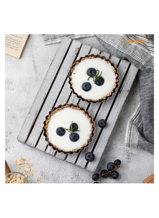 Mini Tart Pan Set 4 Inch 4Pcs with Removable Loose Bottom