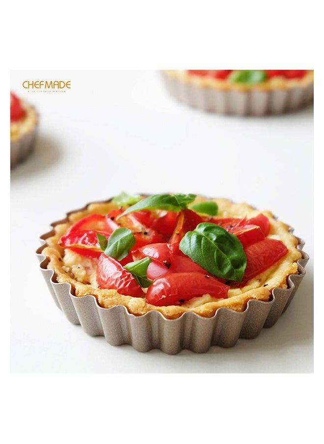 Mini Tart Pan Set 4 Inch 4Pcs with Removable Loose Bottom