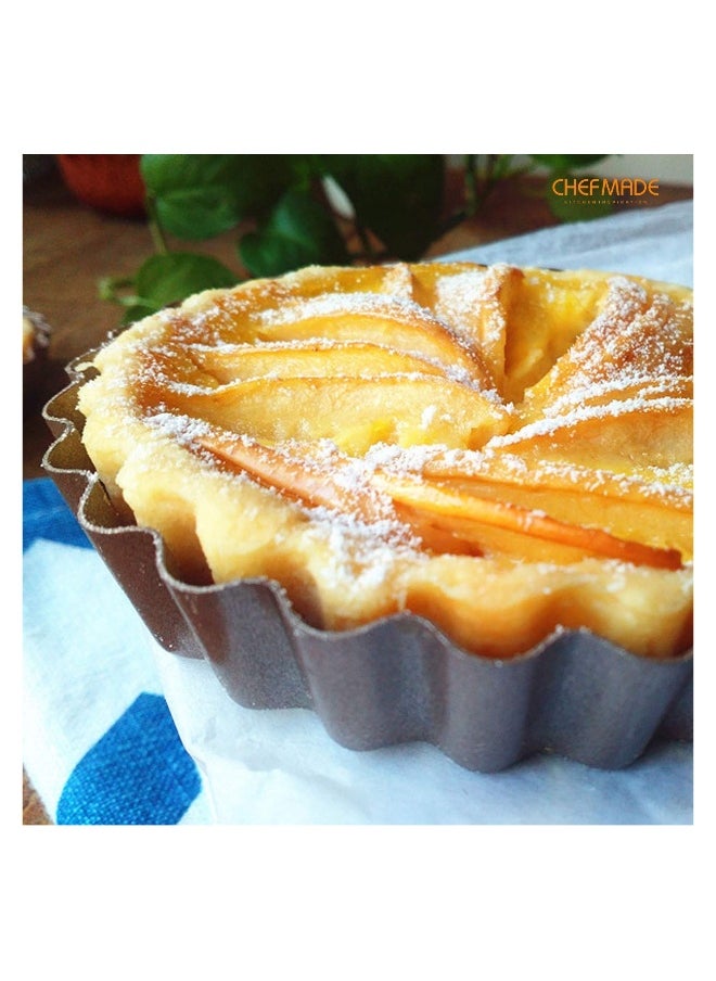 Mini Tart Pan Set 4 Inch 4Pcs with Removable Loose Bottom