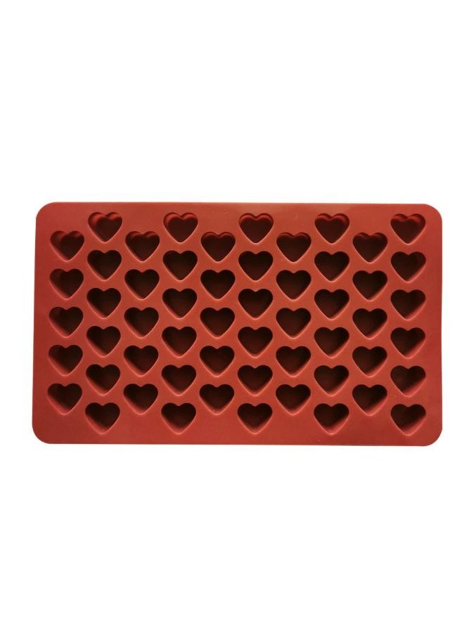 Brown 55-Piece Mini Hearts Silicone Chocolate Mold for Heart-Shaped Treats. Heart Shape Silicone Mould for Chocolate and Sugar Dough Creations