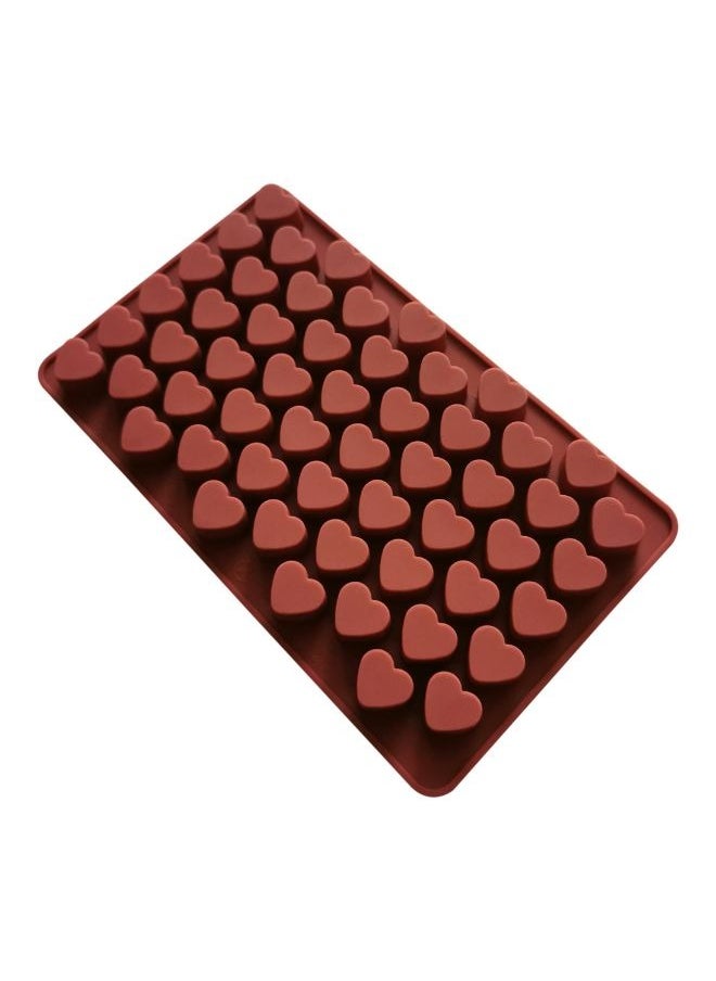 Brown 55-Piece Mini Hearts Silicone Chocolate Mold for Heart-Shaped Treats. Heart Shape Silicone Mould for Chocolate and Sugar Dough Creations