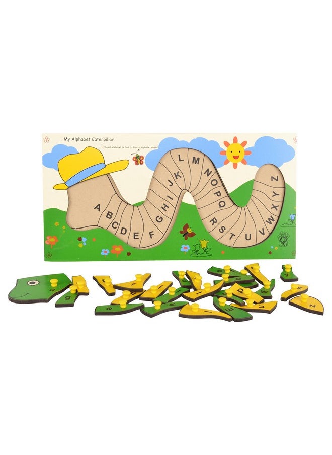 Wooden My Alphabet Caterpiller, Multi Color