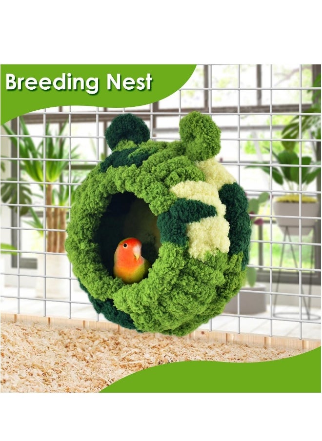 Bird Nest, Parrot Breeding House Conure Snuggle Hut for Budgie, Parakeet, co ckatiel, Conure, Lovebird, Canary, Finch, Hamster, Small Pets