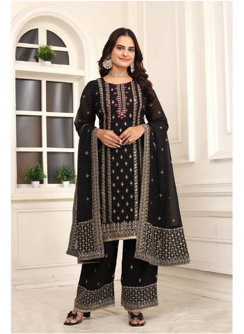 Dress Multi Needle Embroidery Work With Full Sleeves