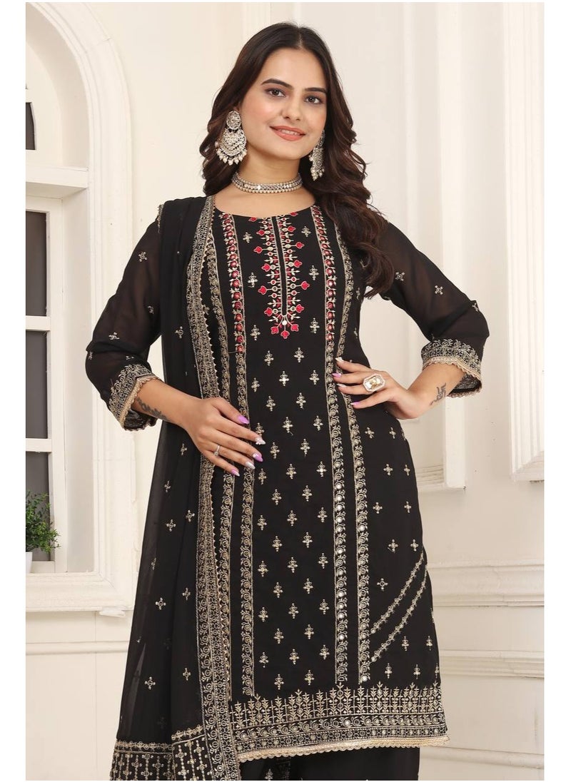 Dress Multi Needle Embroidery Work With Full Sleeves