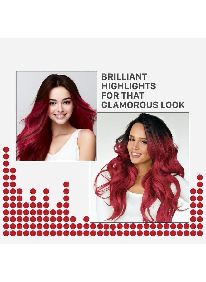 Hair Colour Highlight Kit | Red Hair Colour, Crimson Red - Pack Of 1 I Enriched With Walnut & Argan Oil I Hair Colour For Women | Rich, Vibrant, Easy To Use, Diy Application