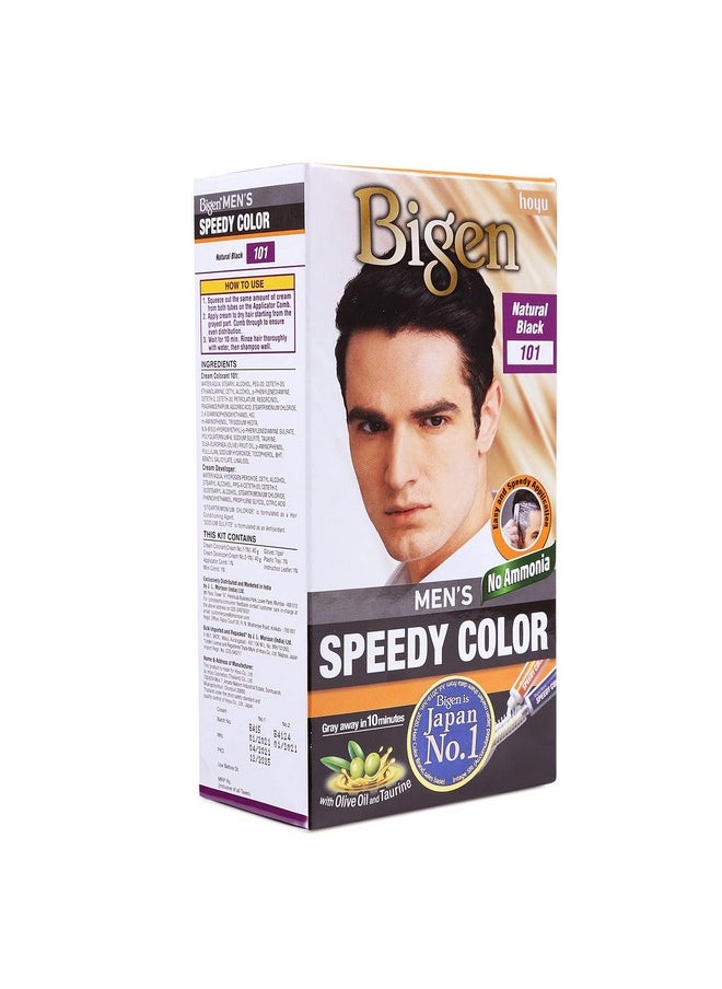 Men'S Speedy Color, Hair Color, 80G - Natural Black 101 (Pack Of 1)