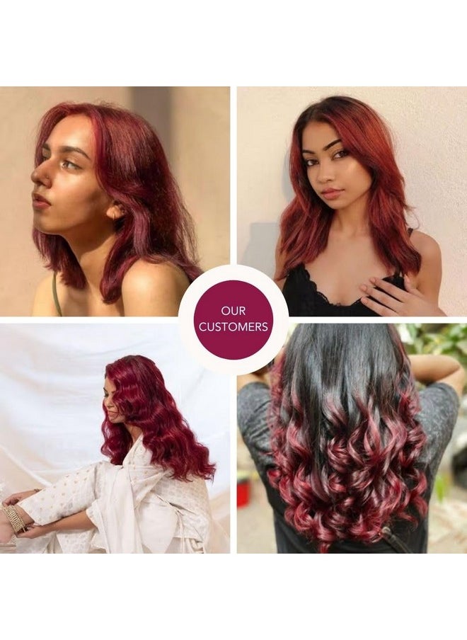 Top-Up Semi-Permanent Ruby Wine Diy Conditioner Based Hair Colour, 120 Gm